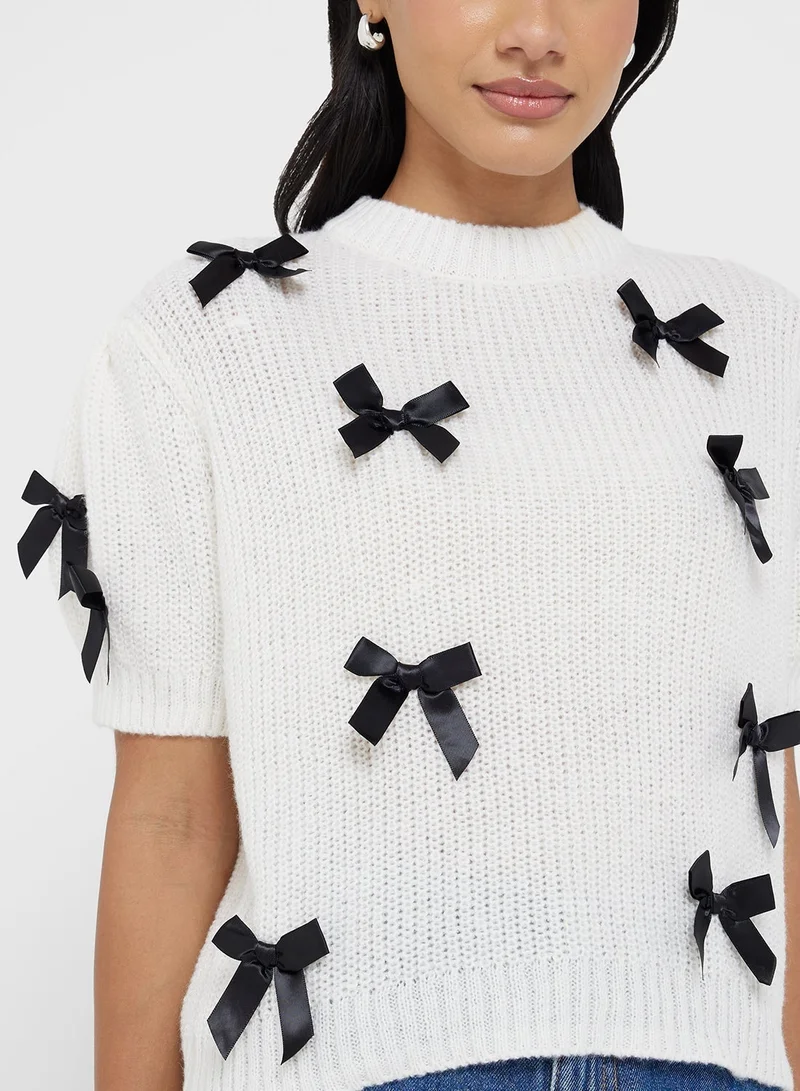 Ginger Bow Detail Knitterd Top
