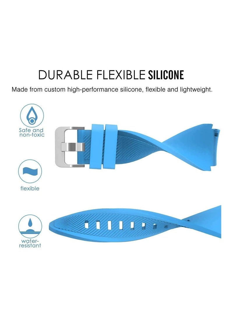 VITION Strap for Huawei GT/Huawei GT 2 (46mm) GT2 Pro /Samsung Galaxy Watch 46mm / Galaxy Watch 3 45mm, 22mm Silicone Straps Watch Band Blue  - Image 2