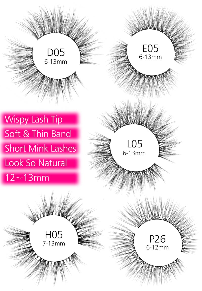 Eliace Luxurious 50 Pairs 5 Styles Cat Eye Lashes Wispy False Eyelashes Natural look 3D Mink Lashes Fake Eyelashes Kit, Thin Soft Band Comfortable Fluffy Volume Cross Strip Lash, with Lash Tweezers - Image 4