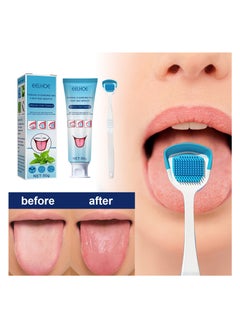 EELHOE Tongue Cleaning Gel Special Anti Bad Breath Tongue Cleaning Gel With Soft Tongue Brush, Easy  Use Tongue Scraper Precision Cleaning Brush Set  Keep Breath Fresh  - Image 1