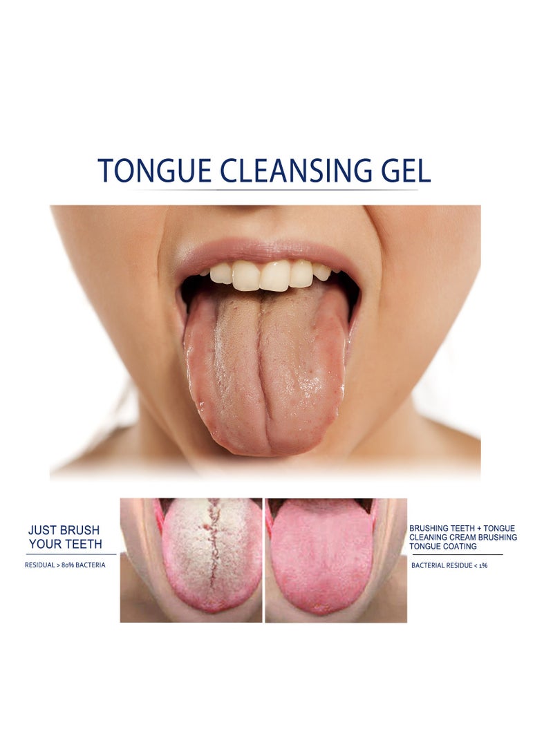 EELHOE Tongue Cleaning Gel Special Anti Bad Breath Tongue Cleaning Gel With Soft Tongue Brush, Easy  Use Tongue Scraper Precision Cleaning Brush Set  Keep Breath Fresh - Image 4
