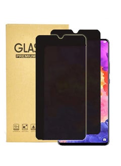 Design for ITEL A70 Privacy Tempered Glass Screen Protector, Anti-glare [3D Touch][Case Friendly] Bubble Free-（Black，2 Pack）
