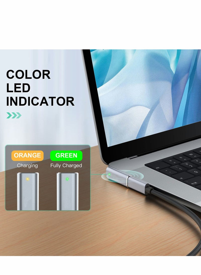 Y&D USB-C to Magnetic 2(T-Tip) Adapter, Type-C PD 100W Power Fast Charging Converter Connector Replacement for MacBook Pro Air (2013-2015) T-Head, Gray - Image 4