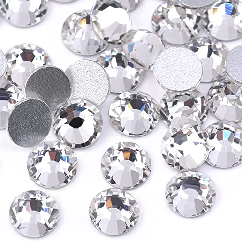 Dowarm 1440 Pieces SS4 Flatback Rhinestones 15MM Flatback Crystal Clear Rhinestones for Craft Nails Dance Costumes Non Hotfix - Image 2
