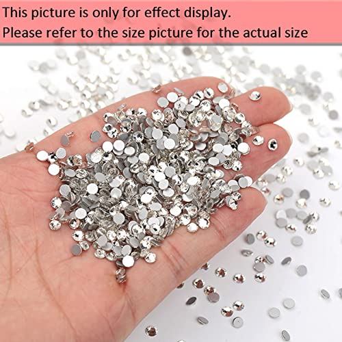 Dowarm 1440 Pieces SS4 Flatback Rhinestones 15MM Flatback Crystal Clear Rhinestones for Craft Nails Dance Costumes Non Hotfix - Image 5