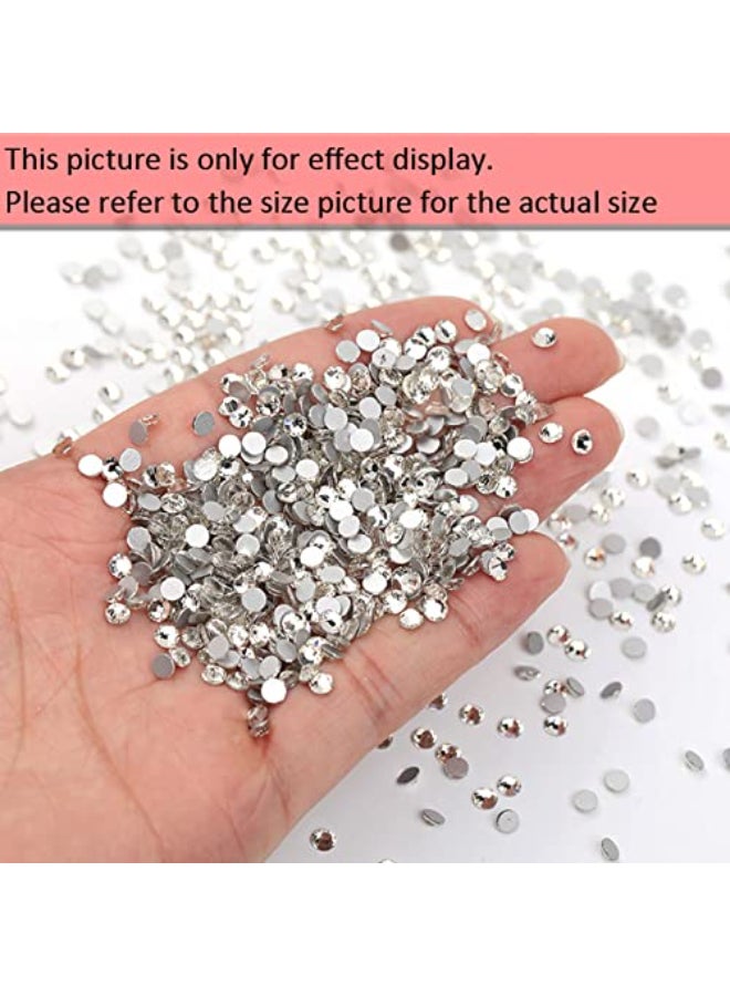 Dowarm 1440 Pieces SS4 Flatback Rhinestones 15MM Flatback Crystal Clear Rhinestones for Craft Nails Dance Costumes Non Hotfix - Image 4