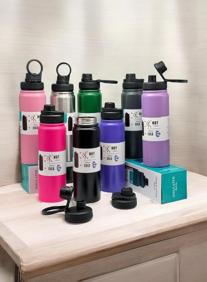 QSHOP QSHOP® Thermal Bottle 800ml – with Ergonomic Handle for Easy Carry, Airtight Leak Proof Lock, Advanced Vacuum Insulation Technology to Keep Liquids Hot or Cold for a Long Time - Image 3