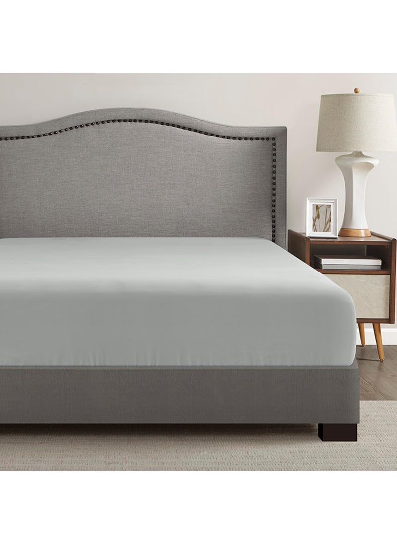 Comfort Spaces Comfort Spaces Coolmax Moisture Wicking Fitted Sheet ONLY Super Soft Fade Resistant All Elastic Deep Pocket Fits Up to 16 Mattress  Warm Weather Cooling Sheets for Night Sweats Twin Grey 