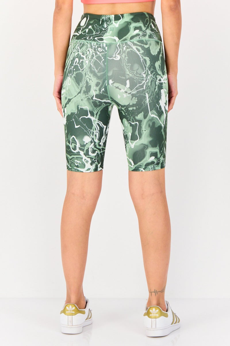 FILA شورتات دراجات رياضية للنساء بشعار العلامة التجارية، متعددة الألوان - Image 4