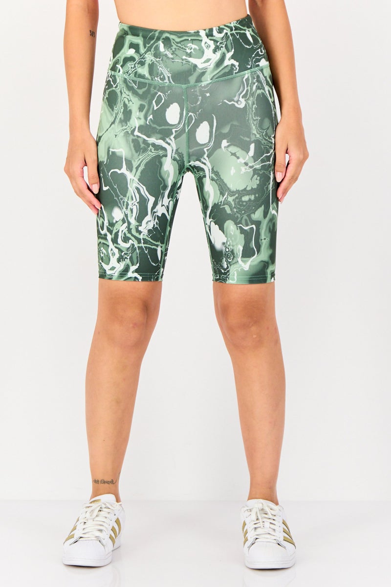 FILA شورتات دراجات رياضية للنساء بشعار العلامة التجارية، متعددة الألوان - Image 1