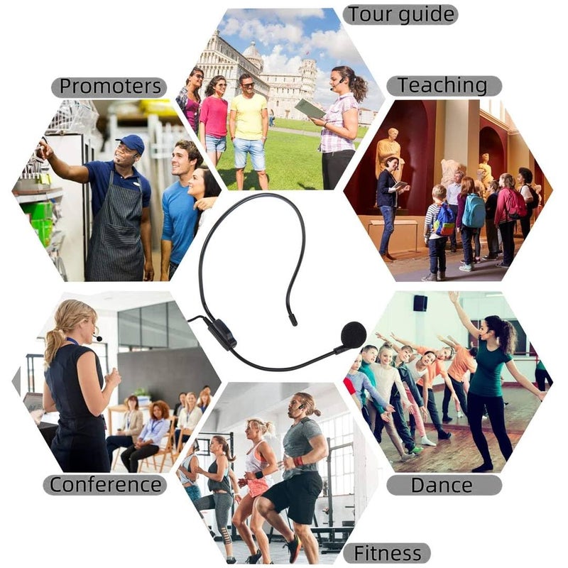 Drumstone 𝟏𝟓-𝐘𝐞𝐚𝐫 𝐖𝐚𝐫𝐫𝐚𝐧𝐭𝐲 Professional Headset Microphone for Presentations, Teaching & Singing | Lightweight & Adjustable Mic with Clear Sound | Compatible with Amplifiers & PA Systems - Image 5