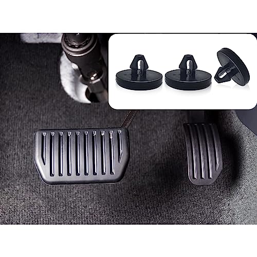 Ajxn 4 PCS Brake Pedal Pad and Light Switch Stopper - Black - Image 4