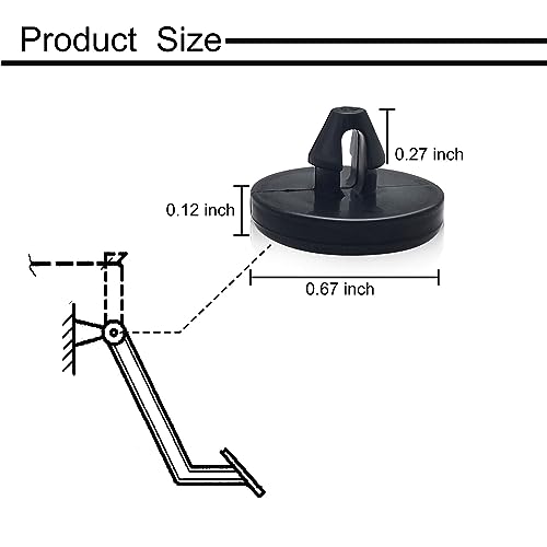 Ajxn 4 PCS Brake Pedal Pad and Light Switch Stopper - Black - Image 2