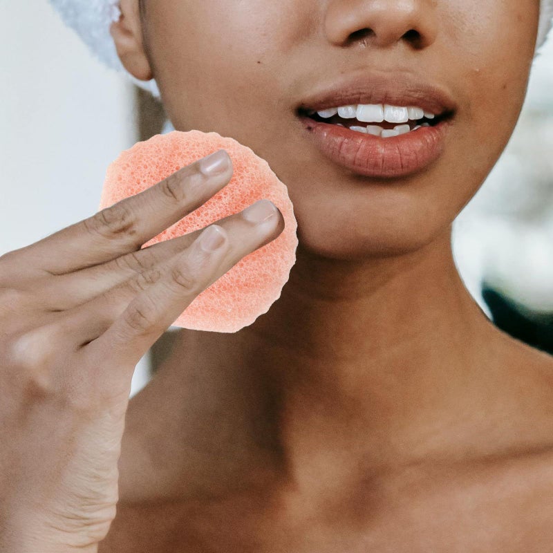Vaguelly Konjac Facial Sponges 2pcs Pink Scallop For Face Cleansing Exfoliating - Image 5