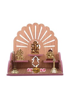 Meakwisht Meakwisht Wooden Wall Mount Temple for Home Shop Office Puja Mandir Wall Hanging and Table Top Home Mandir Temple Home Decor Beautiful Wooden 346 Big Tempal  - Image 1