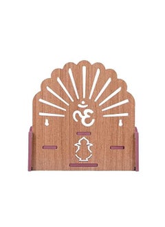 Meakwisht Meakwisht Wooden Wall Mount Temple for Home Shop Office Puja Mandir Wall Hanging and Table Top Home Mandir Temple Home Decor Beautiful Wooden 346 Big Tempal  - Image 3