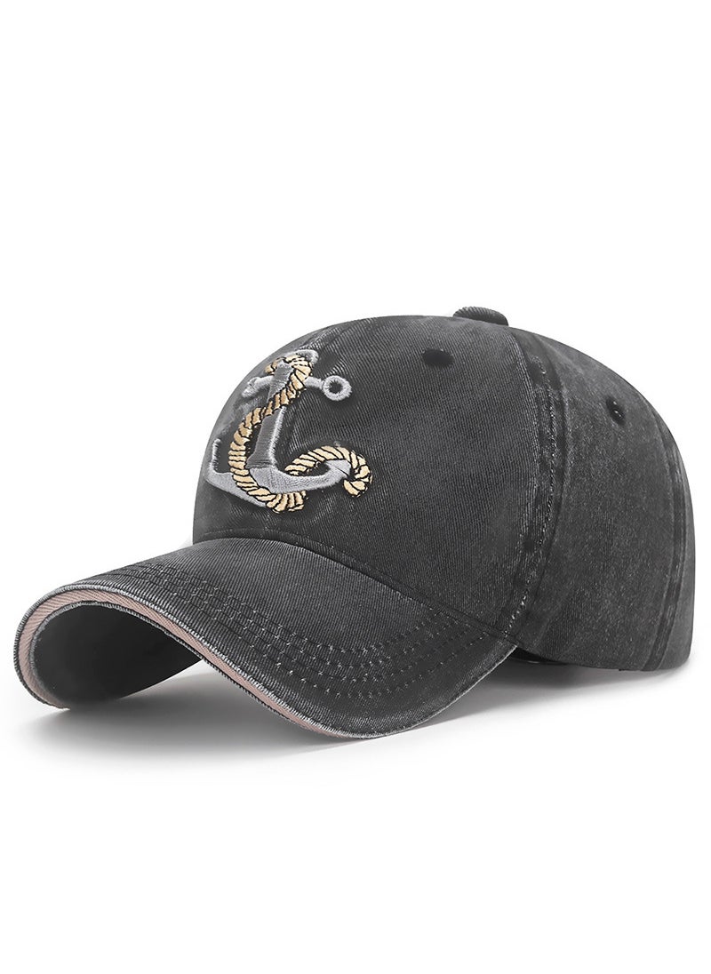 Generic New Coated Washed Distressed Baseball Cap Unisex Casual Soft-Top Sun Hat Trendy Wine red  - Image 3