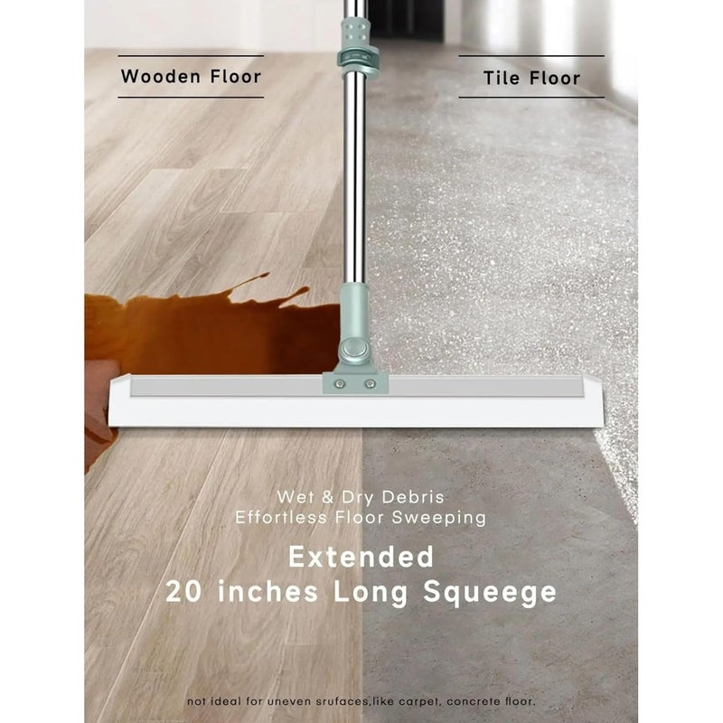 Freeboot Magic Bathroom Broom 50-Inch Rotating Floor Squeegee, Heavy Duty Bathroom Wiper with 180-Degree Swivel Head,Multifunctional Magic Broom Floor Squeegee with Long Handle (Magic) - Image 4