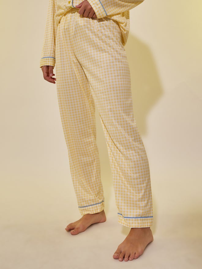 Styli Styli Checked Long Sleeve Shirt and Pyjama Set  - Image 4