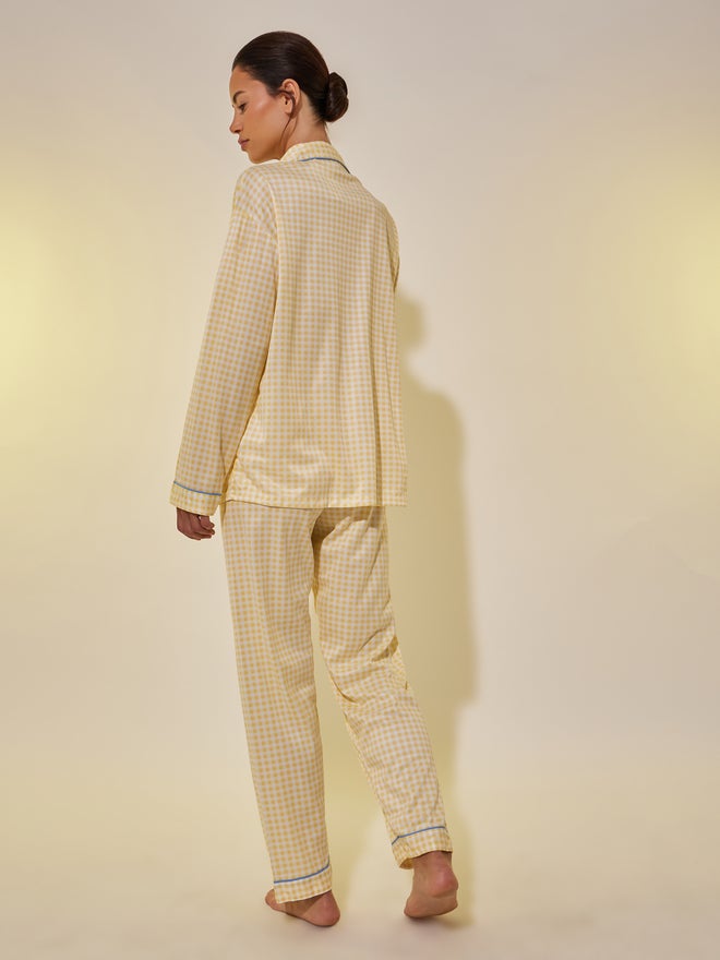 Styli Styli Checked Long Sleeve Shirt and Pyjama Set  - Image 5