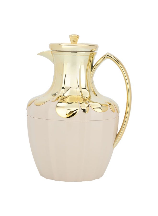 السيف غاليري ترمس شادن إفرست، 1 لتر، حافظة داخلية زجاج حراري، هيكل خارجي بلاستيك - بيج