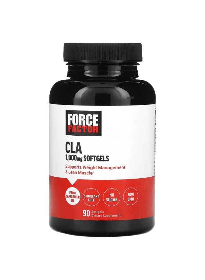 Force Factor CLA, 1,000 mg, 90 Softgels - Image 1