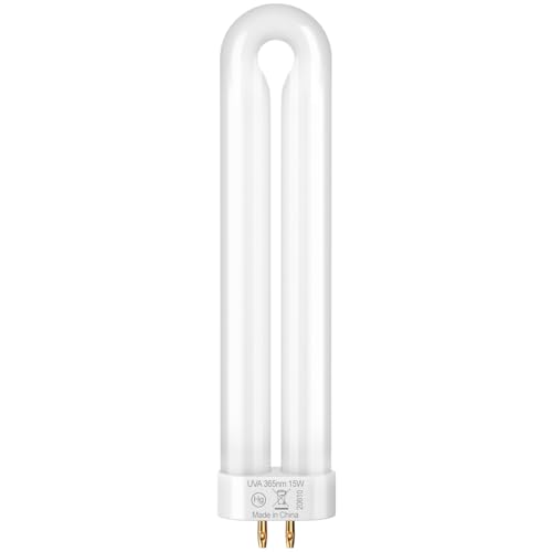 GOOTOP Replacement Bulb for Zap T6 Pro, K15, T9,X3 Bug Zapper, 15W, 4-Pin Base, U-Tube Bulb Twin Tube Bulb - Image 1