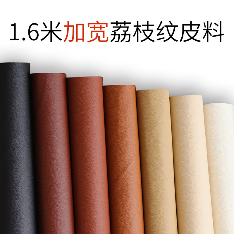 Litchi Pattern Pu Leather Fabric Pu Leather Artificial Leather Factory Leather Label Self-Adhesive Sofa Repair Subsidy Leather Patch - Image 2