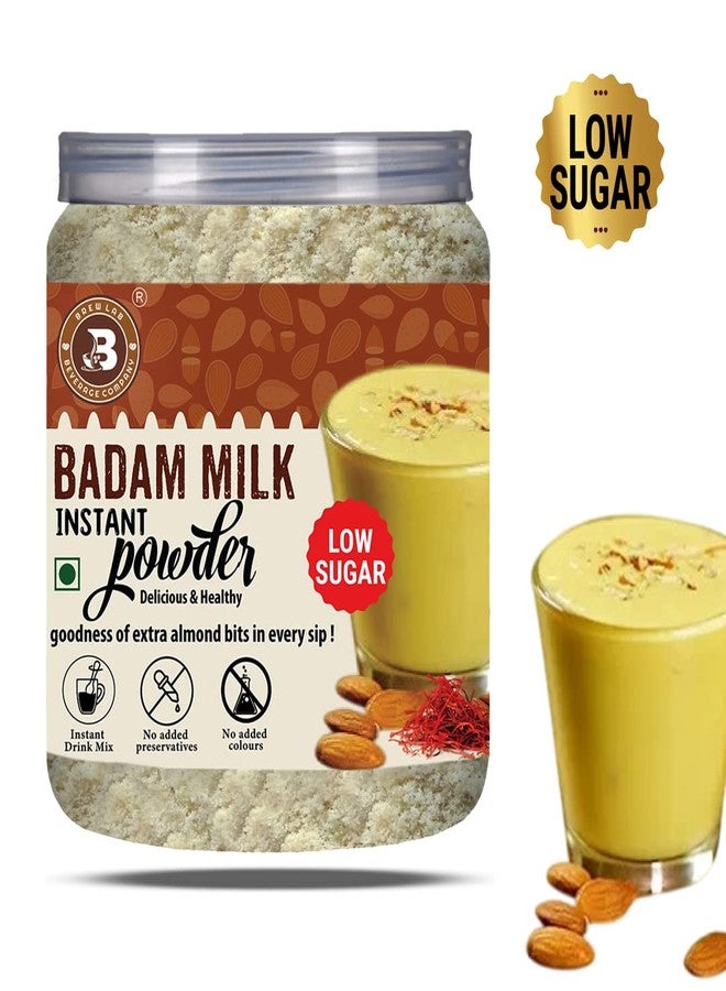 Brew Lab Instant Low Sugar Badam Milk Powder || with Kesar and Real Badam Pieces || 250gm - Image 4