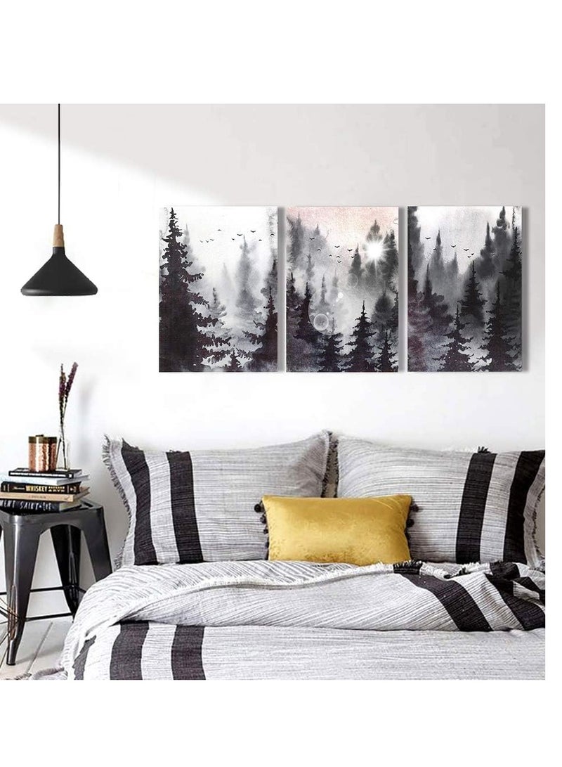 Decorior Artistic Tableau Modern 3 Pieces 42x90cm 30mm Raised - High-Quality Digital Printing - UV Coating for Color Protection - Easy Installation with Self-Adhesive - Elegant Home, Office, and Gift Decor - Image 2