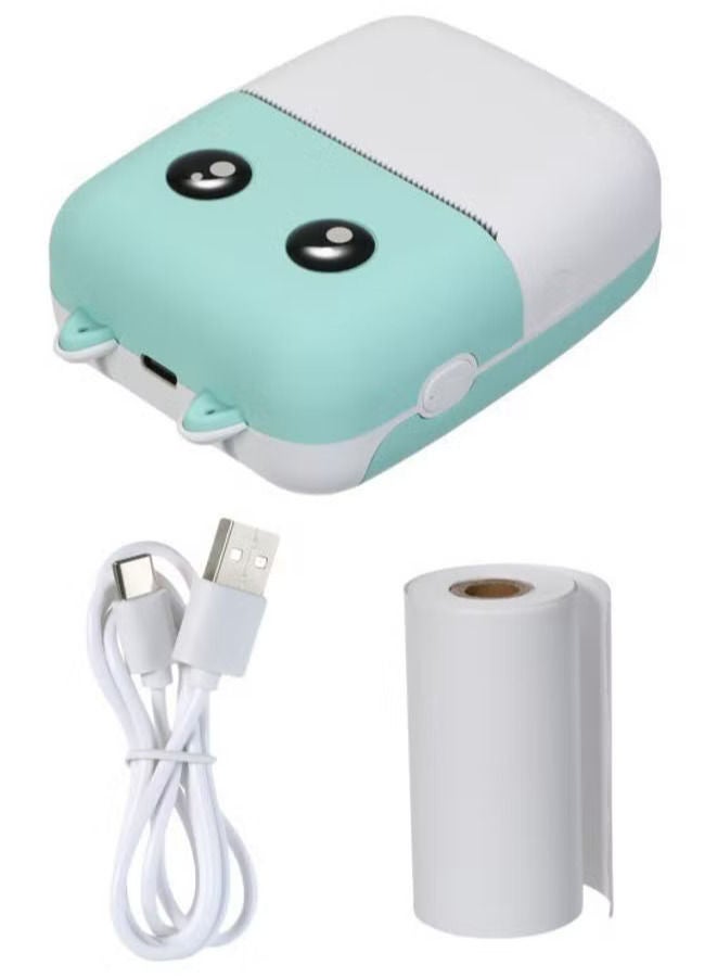 Aibecy Wireless Pocket Printer With Printing Paper Roll And Charging Cable Blue/White  - Image 1