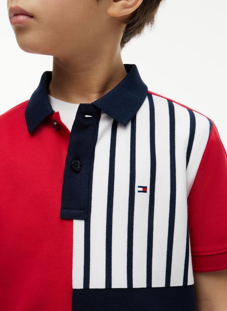 TOMMY HILFIGER Regular Fit Colour-Blocked Pique Polo Shirt - Image 3