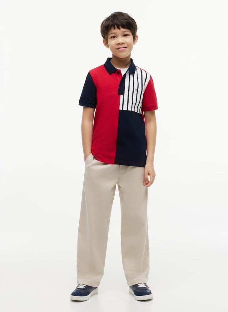 TOMMY HILFIGER Regular Fit Colour-Blocked Pique Polo Shirt - Image 4