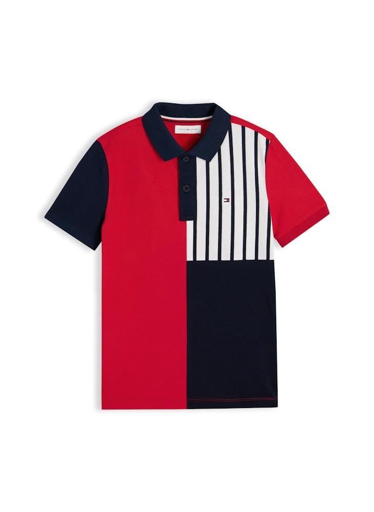 TOMMY HILFIGER Regular Fit Colour-Blocked Pique Polo Shirt - Image 5