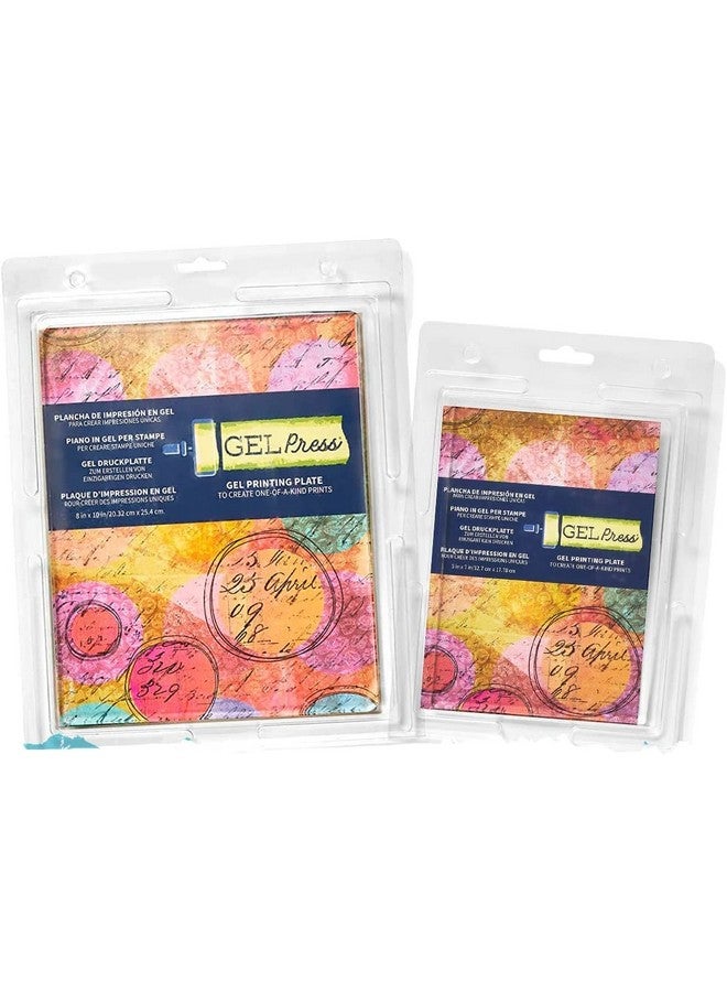Gel Press Monoprinting Print Plates 8” X 10” + 5” X 7” Gel Plate Value Pack Gelli Plates Reusable Gel Printing Plates For Press Art For Card Making Scrapbooking Arts And Crafts - Image 1