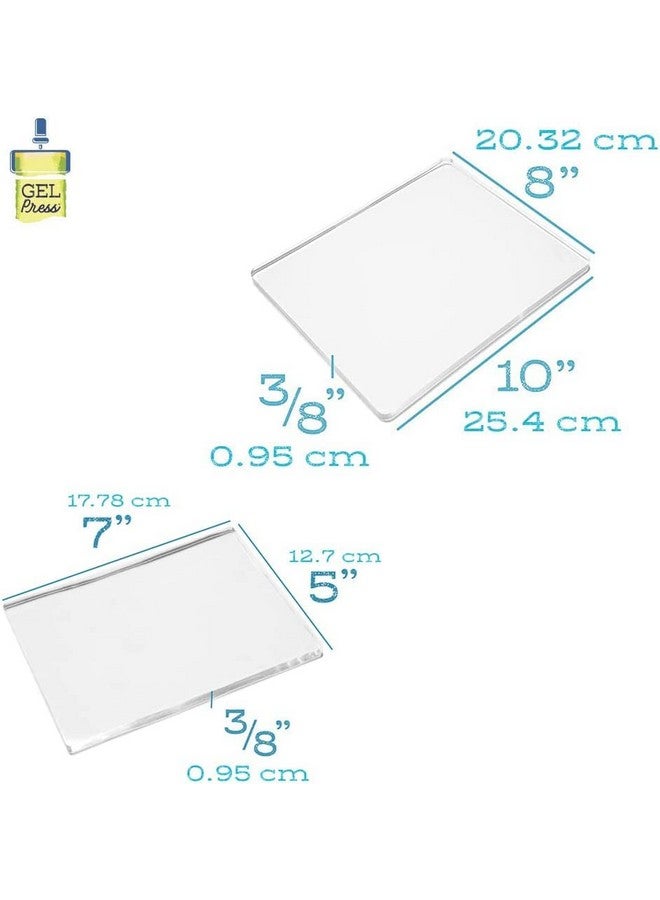 Gel Press Monoprinting Print Plates 8” X 10” + 5” X 7” Gel Plate Value Pack Gelli Plates Reusable Gel Printing Plates For Press Art For Card Making Scrapbooking Arts And Crafts - Image 5