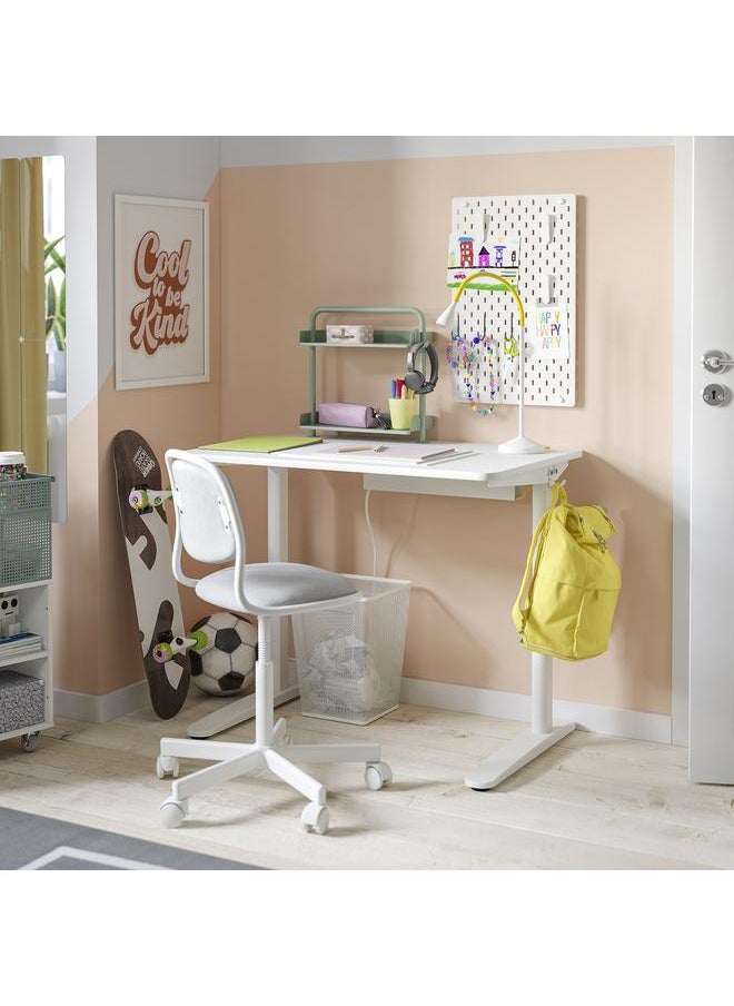 erorex - Desk Top Shelf, Light Grey-Green, 40X37 Cm - Image 1