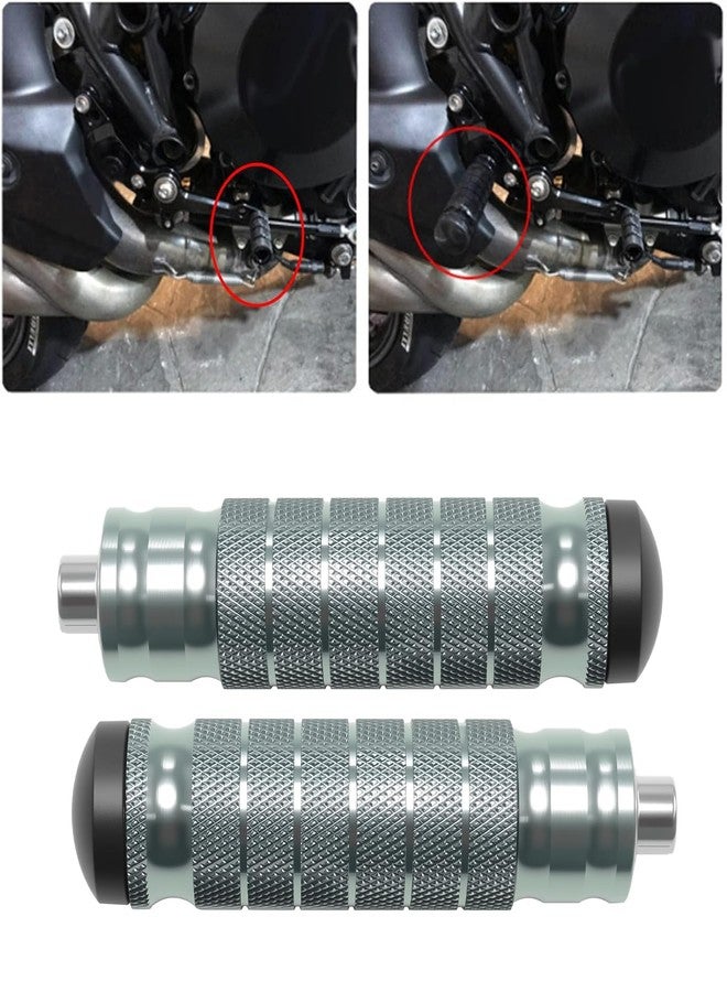 JXPANG Universal 8mm Foot Pegs CNC Aluminum Install Bolts Motorcycle Rearsets Footrest Footpegs Compatible With YAMAHA Honda Suzuki Kawasaki Ducati Aprilia (Titanium) - Image 2