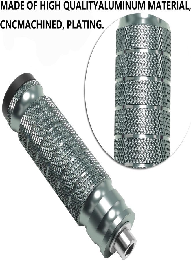 JXPANG Universal 8mm Foot Pegs CNC Aluminum Install Bolts Motorcycle Rearsets Footrest Footpegs Compatible With YAMAHA Honda Suzuki Kawasaki Ducati Aprilia (Titanium) - Image 3