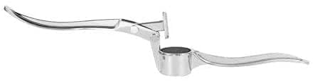 Vivatra Vivatra Stainless Steel Garlic Crusher Presser MultiFunction Manual Portable Garlic Crusher Ginger Mincer Garlic Presser Curved for KitchenLemon Juicer Hand Tool Silver Garlic Press - Image 3