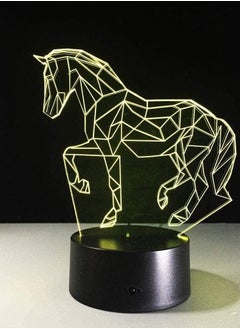 Multicolour 3D Illusion Lamp LED Night Light Animal Horse Unicorn Theme Kids 16 Color Baby Kid Toy Gift Room Decor Tafel Children's Sleep Lamp