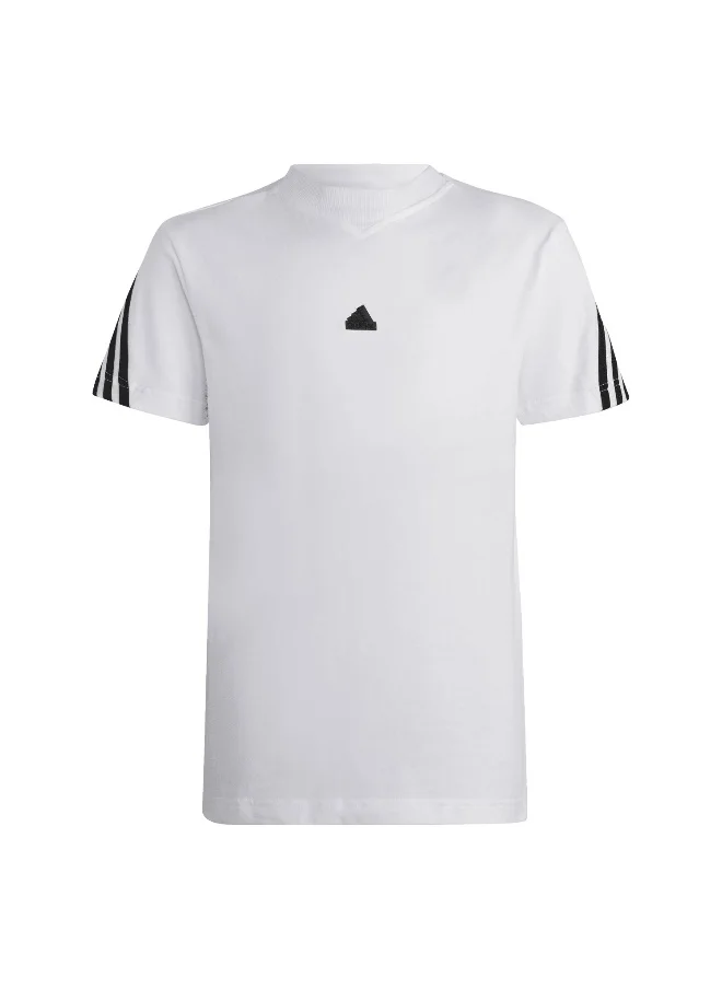 Adidas adidas U Fi 3S T White Training T-Shirts 7-8Y