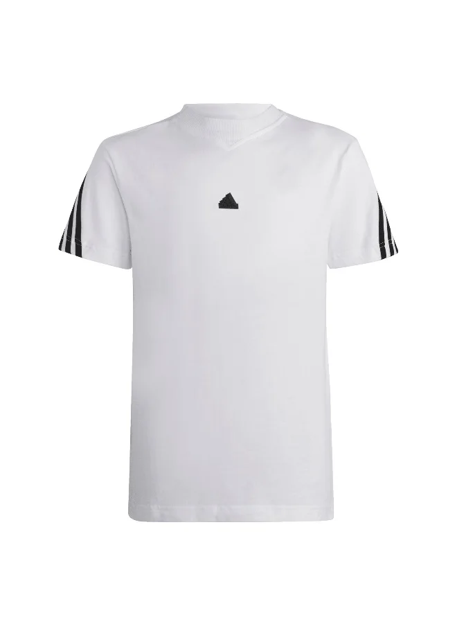 Adidas adidas U Fi 3S T White Training T-Shirts 7-8Y