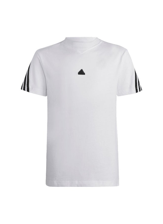 Adidas adidas U Fi 3S T White Training T-Shirts 7-8Y  - Image 1