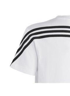 Adidas adidas U Fi 3S T White Training T-Shirts 7-8Y  - Image 4