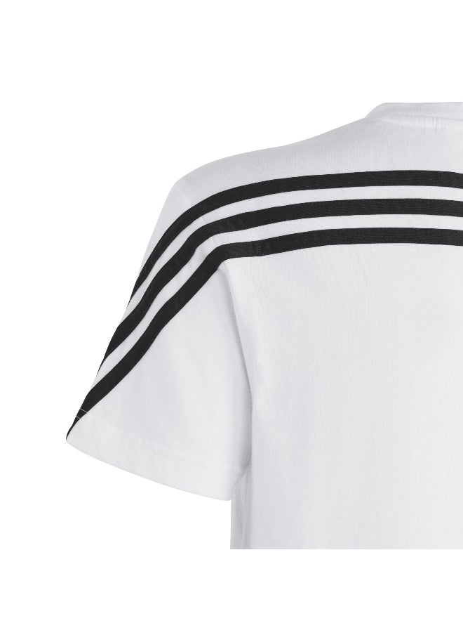 Adidas adidas U Fi 3S T White Training T-Shirts 7-8Y  - Image 4