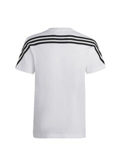 Adidas adidas U Fi 3S T White Training T-Shirts 7-8Y  - Image 3