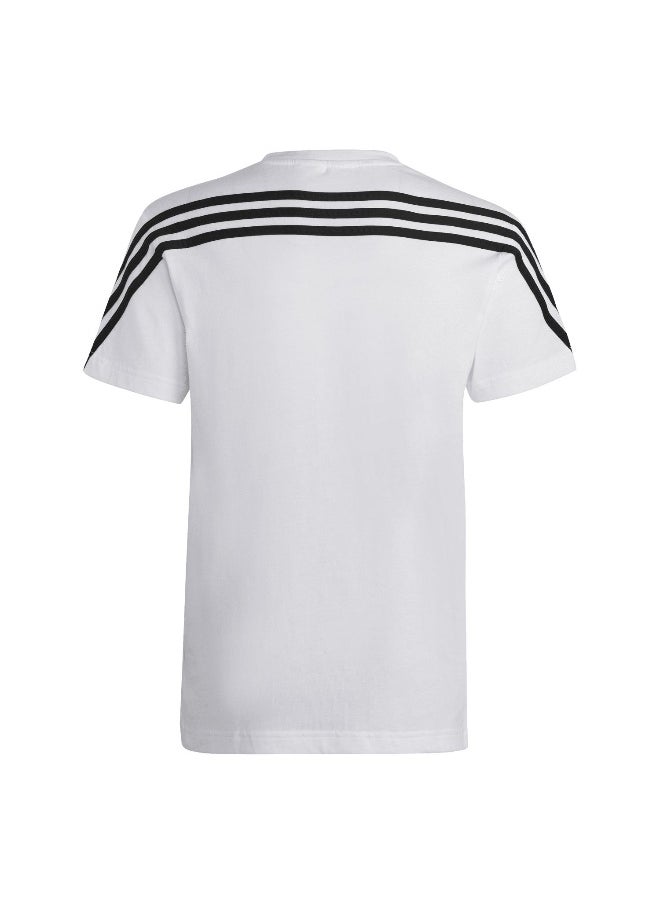 Adidas adidas U Fi 3S T White Training T-Shirts 7-8Y  - Image 3