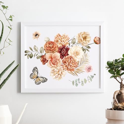 Joeyan Boho Bouquets Rub On Transfers for Furniture and Crafts 2 Large Botanical Design Sheets 12x18 DIY Home Decal on Wood Glass Metal Canvas Porcelain Paper Plastic Cosy Home - Image 3