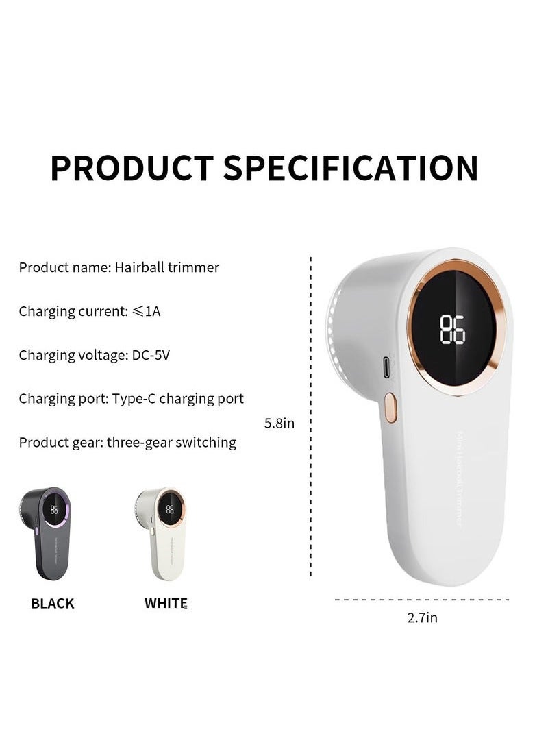 MIXDE Lint Shavers Rechargeable Fabric Shaver, with Digital Display, 2 Pcs Sweater Shaver with 6-Leaf Blades and Safety Lock, 3-Speeds Defuzzer Remove Fuzz, Pills from Clothes, Furniture, Sofa, Blanket - Image 2
